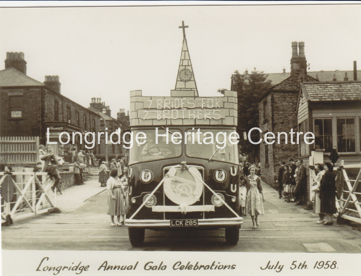 433A - Parades - Longridge Annual Gala Parade on the level crossing - 1958